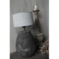 Stenen kruik lampvoet Druppel Old black 37 x 21cm