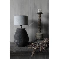 Stenen kruik lampvoet Druppel Old black 37 x 21cm