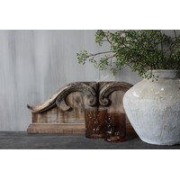 Glazen windlicht Coffee brown 3D hert 15cm