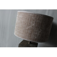 Cilinder lampenkap ruw linnen Taupe 20cm