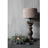 Cilinder lampenkap ruw linnen Taupe 20cm