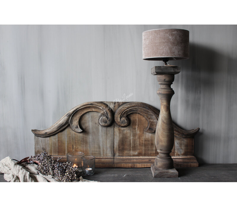 Cilinder lampenkap ruw linnen Taupe 25cm