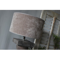 Cilinder lampenkap ruw linnen Taupe 25cm