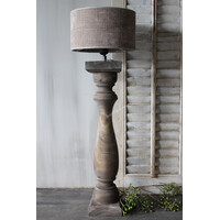 Cilinder lampenkap ruw linnen Taupe 25cm