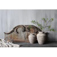 Sobere stenen kruik Taupe / black 22x18cm
