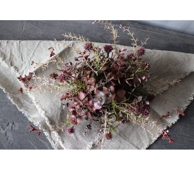 Namaak bos / deco bol Eucalyptus Burgundy 23cm
