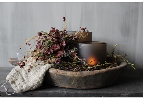 Namaak bos / deco bol Eucalyptus Burgundy 23cm