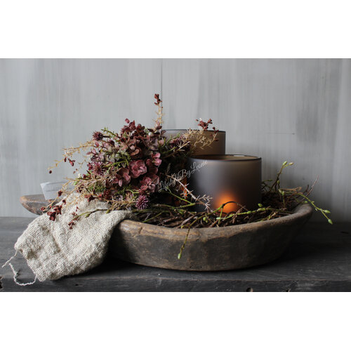 Namaak bos / deco bol Eucalyptus Burgundy 23cm 