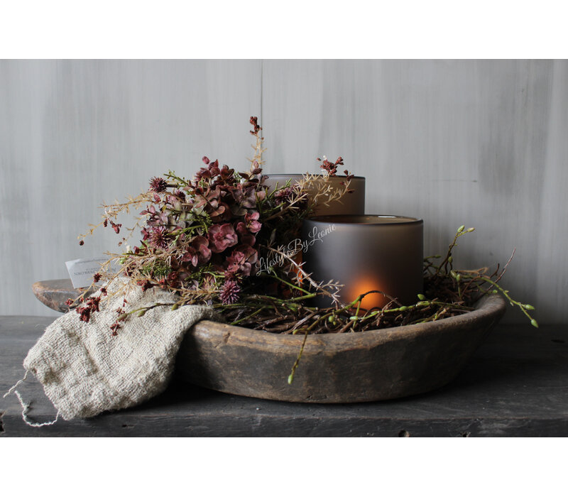 Namaak bos / deco bol Eucalyptus Burgundy 23cm