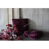 Kussen flanel Burgundy diamond 45x45cm