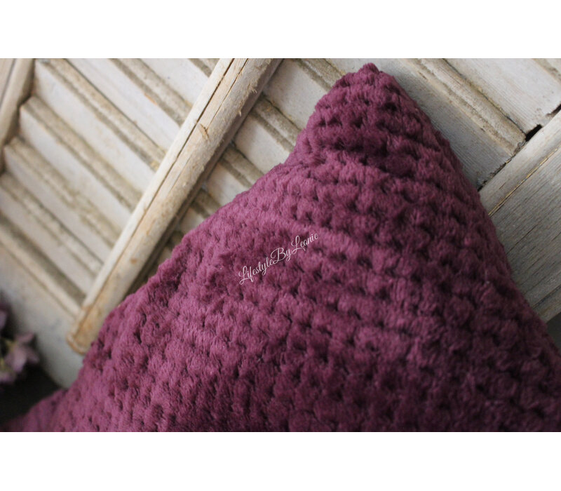 Kussen flanel Burgundy diamond 45x45cm
