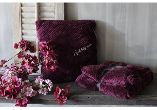 Kussen flanel Burgundy diamond 45x45cm