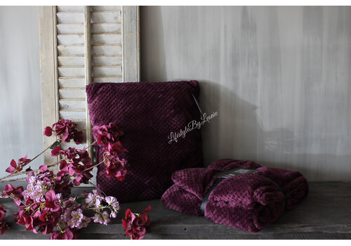 Plaid flanel Burgundy diamond 170x130cm