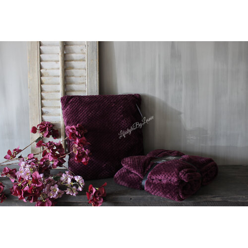 Plaid flanel Burgundy diamond 170x130cm 