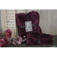 Plaid flanel Burgundy diamond 170x130cm