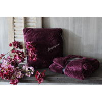 Plaid flanel Burgundy diamond 170x130cm