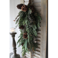 Namaak cedar toef gemixt groen 80cm