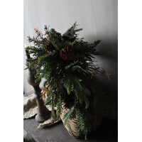 Namaak cedar toef gemixt groen 80cm