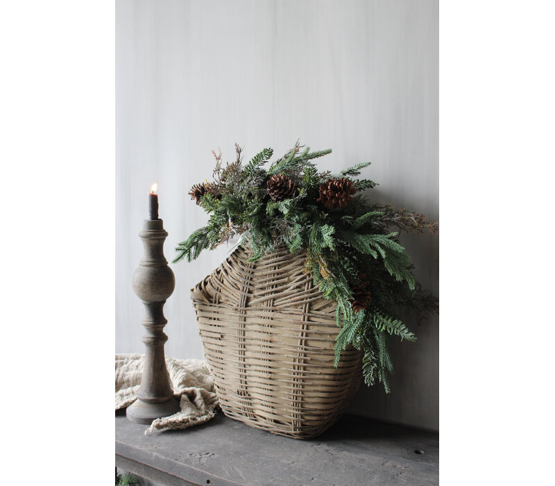 Namaak cedar toef gemixt groen 80cm