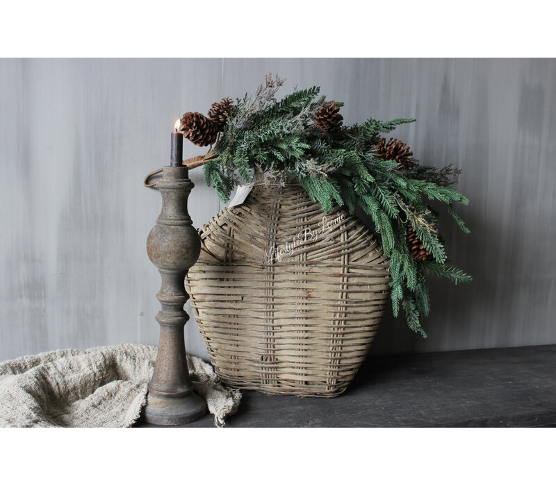 Namaak cedar toef gemixt groen 80cm