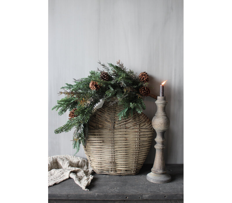 Namaak cedar toef gemixt groen 80cm