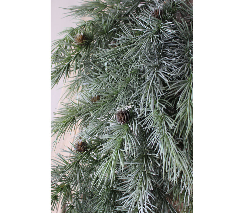 Namaak lange cedar toef met dennenappeltjes 70cm