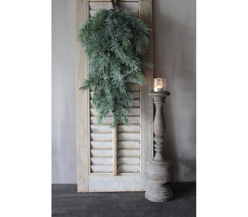 Namaak lange cedar toef met dennenappeltjes 70cm