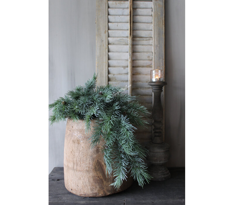 Namaak lange cedar toef met dennenappeltjes 70cm