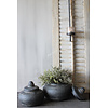 Stenen pot met deksel Uniq black 25 x 24 cm