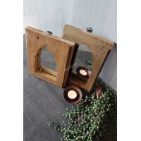 Houten spiegeltje Marrakesh 23 cm