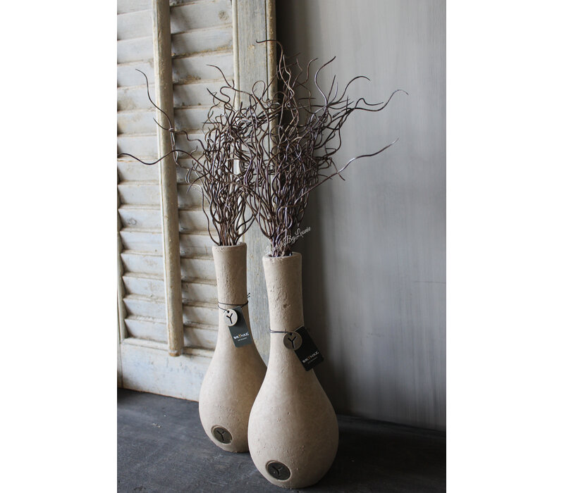Brynxz smalle hoge bolvaas Taupe 30cm