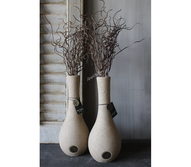 Brynxz smalle hoge bolvaas Taupe 30cm