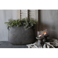 Brynxz ovale pot met oren Brown 46 x 17 x 31 cm