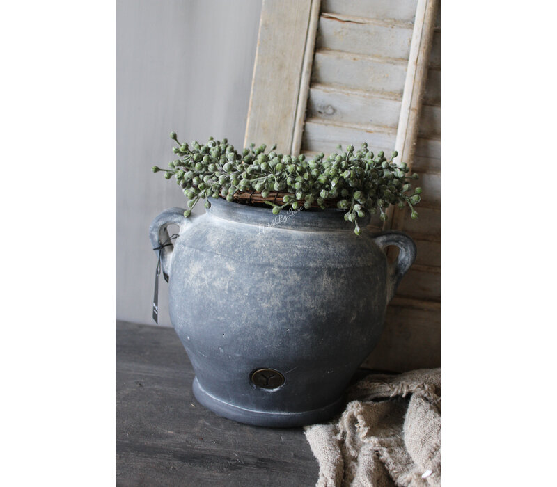 Brynxz kruik met oren Ancient clay 24x25cm