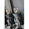 Brynxz Brynxz dikke baluster kandelaar met touw Ancient clay 22x15cm