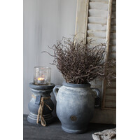 Brynxz dikke baluster kandelaar met touw Ancient clay 22x15cm