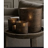 LUKSA LUKSA glazen windlicht Copper 14x14cm