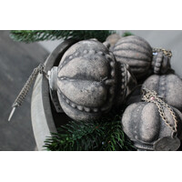 LUKSA decobal velvet taupe Ball 11x8,5cm