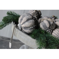 LUKSA decobal velvet taupe Ball 11x8,5cm