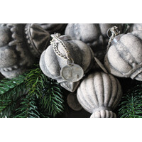 LUKSA decobal velvet taupe Ball 7,5x8,5cm