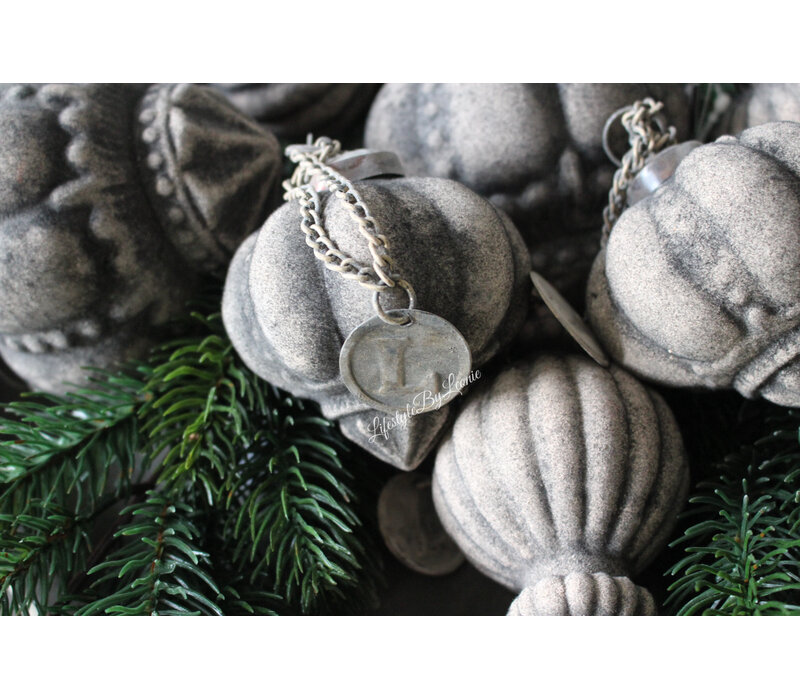 LUKSA decobal velvet taupe Ball 7,5x8,5cm