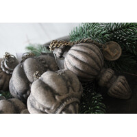 LUKSA decobal velvet taupe Ball 7,5x8,5cm