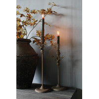 Metalen roestige dinerkaars kandelaar Hert 36cm