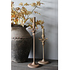 Metalen roestige dinerkaars kandelaar Hert 36cm