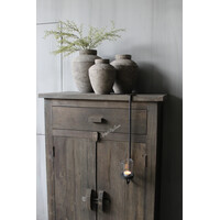 Sobere stenen kruik taupe / black 31x25cm