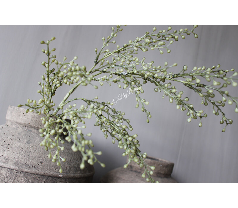 Namaak groene pepperberries tak 80cm