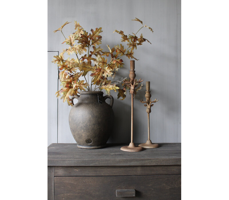 Namaak eikenblad  quercus tak Sober brown 85cm