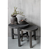 Set ronde tafeltjes Old black 50 & 40 cm