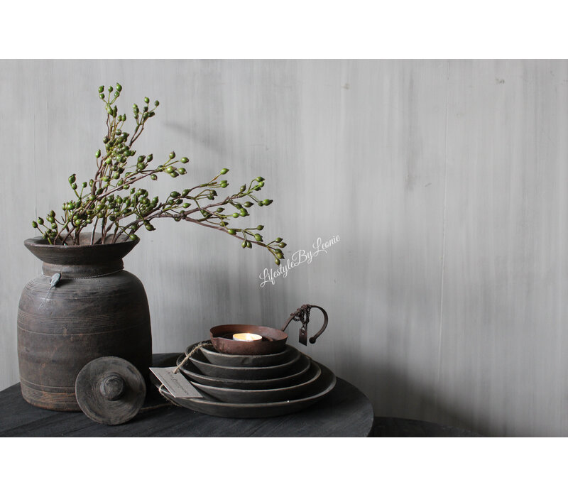 Aura Peeperkorn set van 5 houten schalen