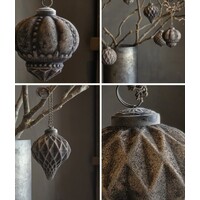 LUKSA decobal velvet taupe Ball 11 x 8,5 cm
